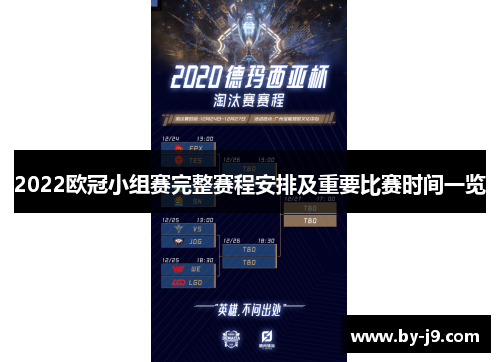 2022欧冠小组赛完整赛程安排及重要比赛时间一览